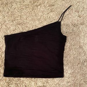 Pacsun top. XS. Black. One shoulder.